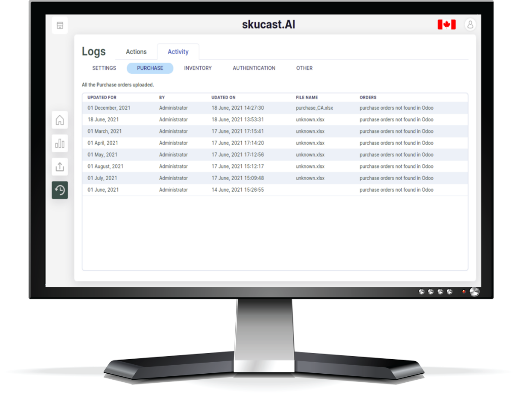 Check what actions are generating conflicts. Detailed logging of user actions.Multi-Access LogsCheck users actions and activities, let skucast to be used by multiple users with easy conflict diagnosis.